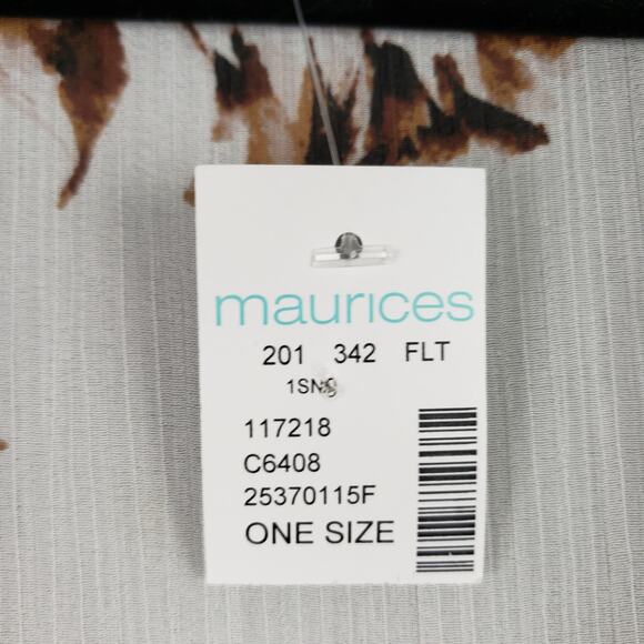 Maurices One Size Open Front Kimono Shawl Top Cream Floral Layering Parisian NWT - Picture 3 of 6